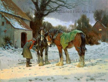 380x289 Equestrian, Horse Cards - Christmas Horse Painting