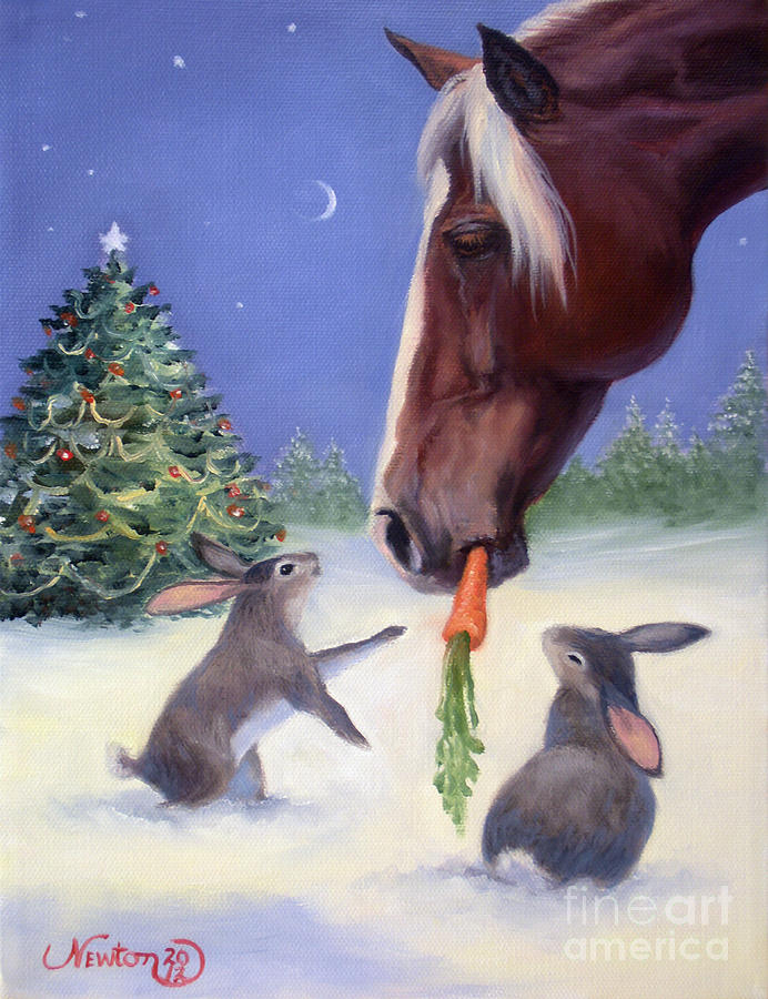 692x900 Christmas 2012 - Christmas Horse Painting