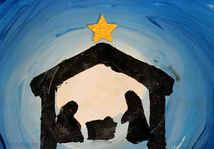 700x487 Nativity Christmas Art For Kids - Christmas Manger Painting