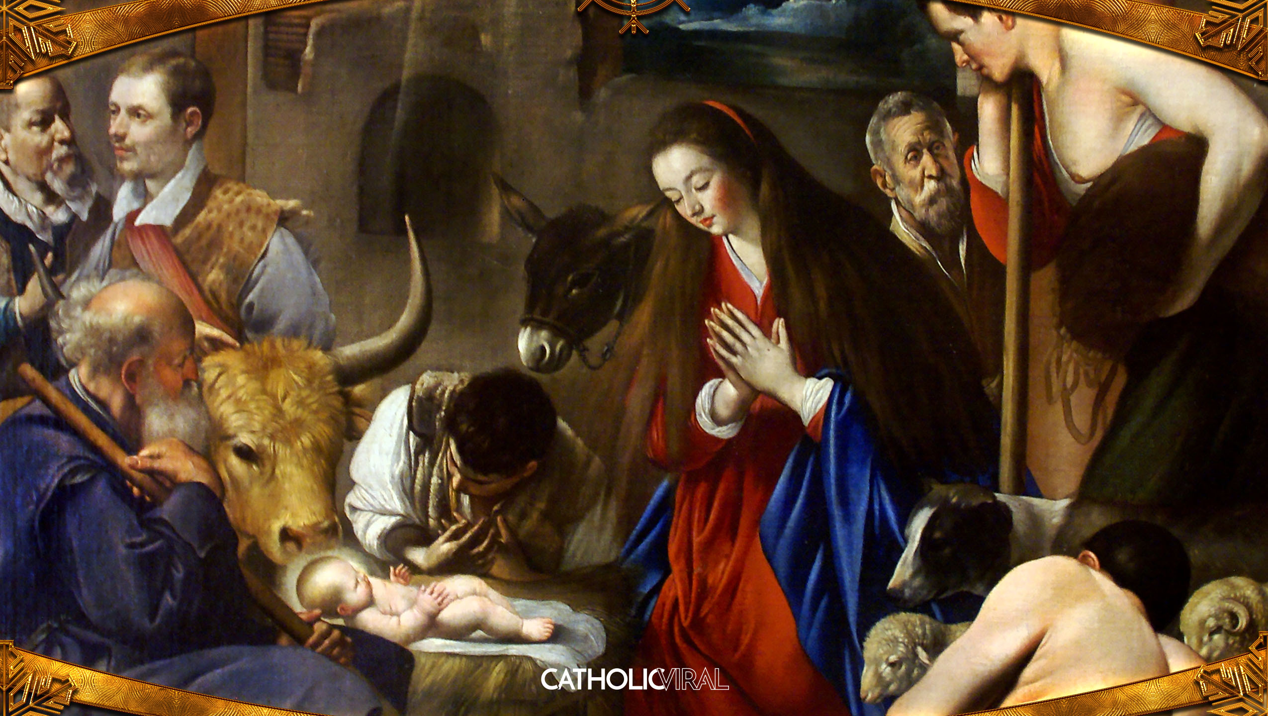 2550x1440 18 Gorgeous Classical Paintings Of The Nativity Hd Christmas - Christmas Manger Painting