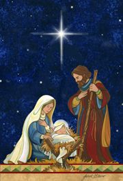 Christmas Manger Painting at PaintingValley.com | Explore collection of ...