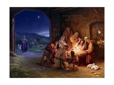 400x300 Affordable Nativity Scene Posters For Sale - Christmas Manger Painting