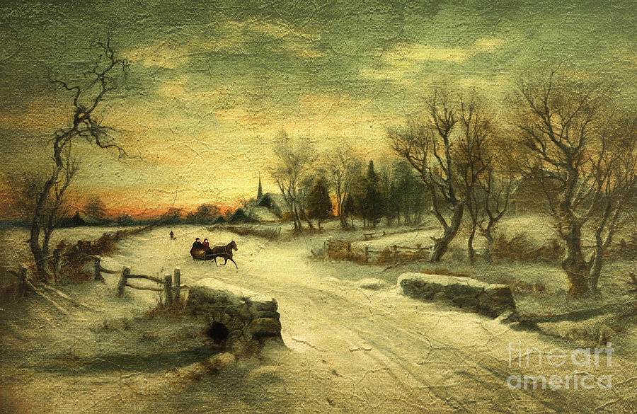 900x585 Off To Grandmas - Christmas Morning Painting