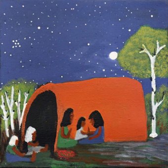 340x340 Indigenous Artist Sharing Christmas Nativity Story With Animation - Christmas Nativity Painting