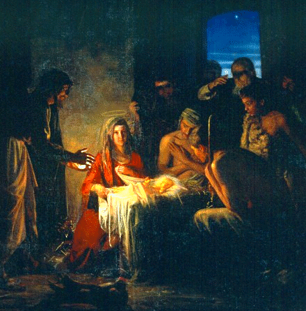 440x447 6 Christmas Paintings You Need To Know - Christmas Nativity Painting