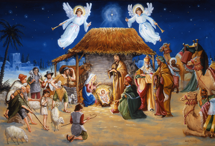 Christmas Nativity Painting at PaintingValley.com | Explore collection ...