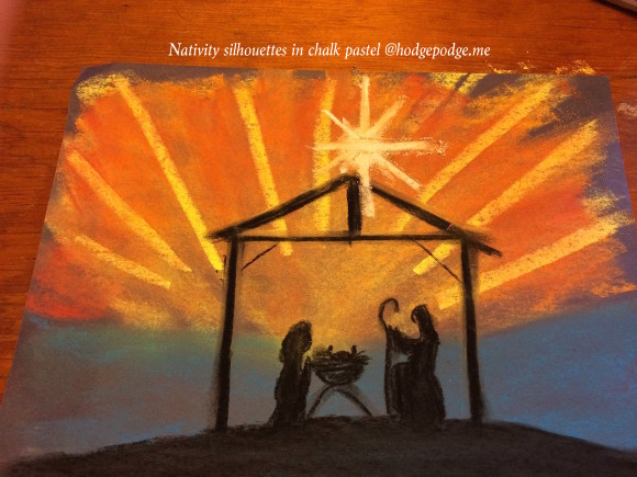 580x435 Christmas Nativity Chalk Pastel Art Tutorial - Christmas Nativity Painting