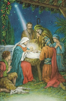 231x355 No. 2830 Christmas Nativity - Christmas Nativity Scene Painting