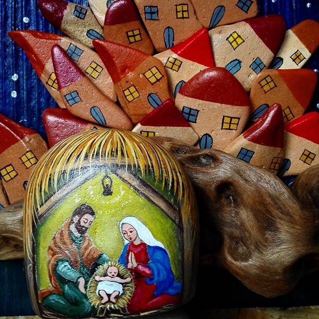 640x640 Pin By - Christmas Nativity Scene Painting