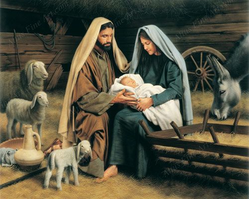 500x400 Simon Dewey Peter And Christ On Water For God So Loved The World - Christmas Nativity Scene Painting
