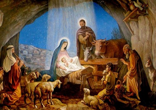 500x354 Advent Christmas Season Schedule - Christmas Nativity Scene Painting