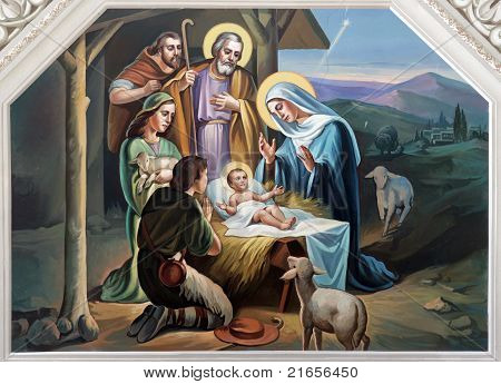 450x345 Best Photos Of Painting Of Nativity Scene - Christmas Nativity Scene Painting
