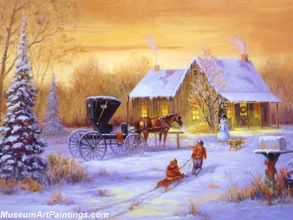600x450 Enjoy Beauty Christmas Scene Through Painting - Christmas Painting
