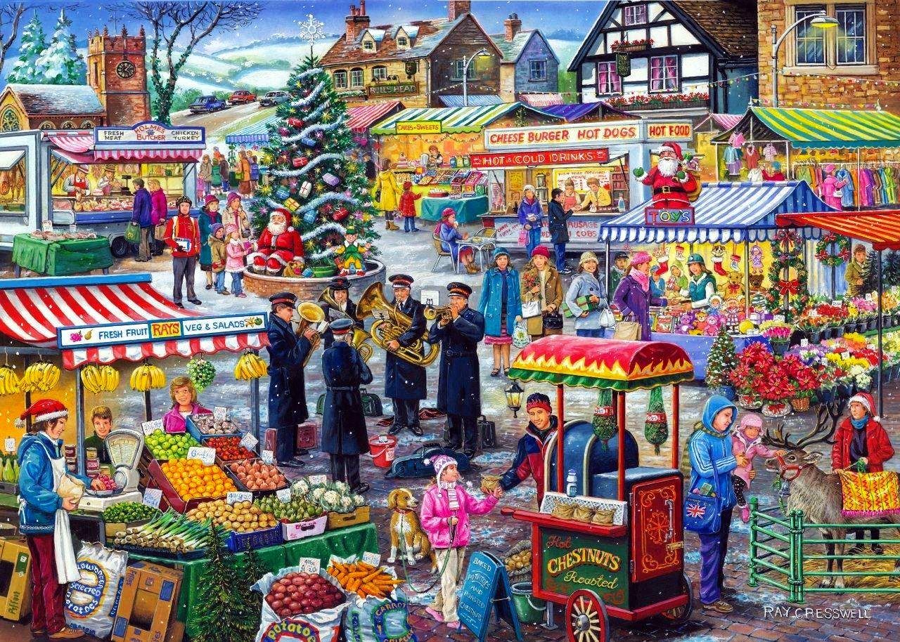 1280x914 Festival Season Market Christmas Celebration Story Telling Images - Christmas Painting For Children