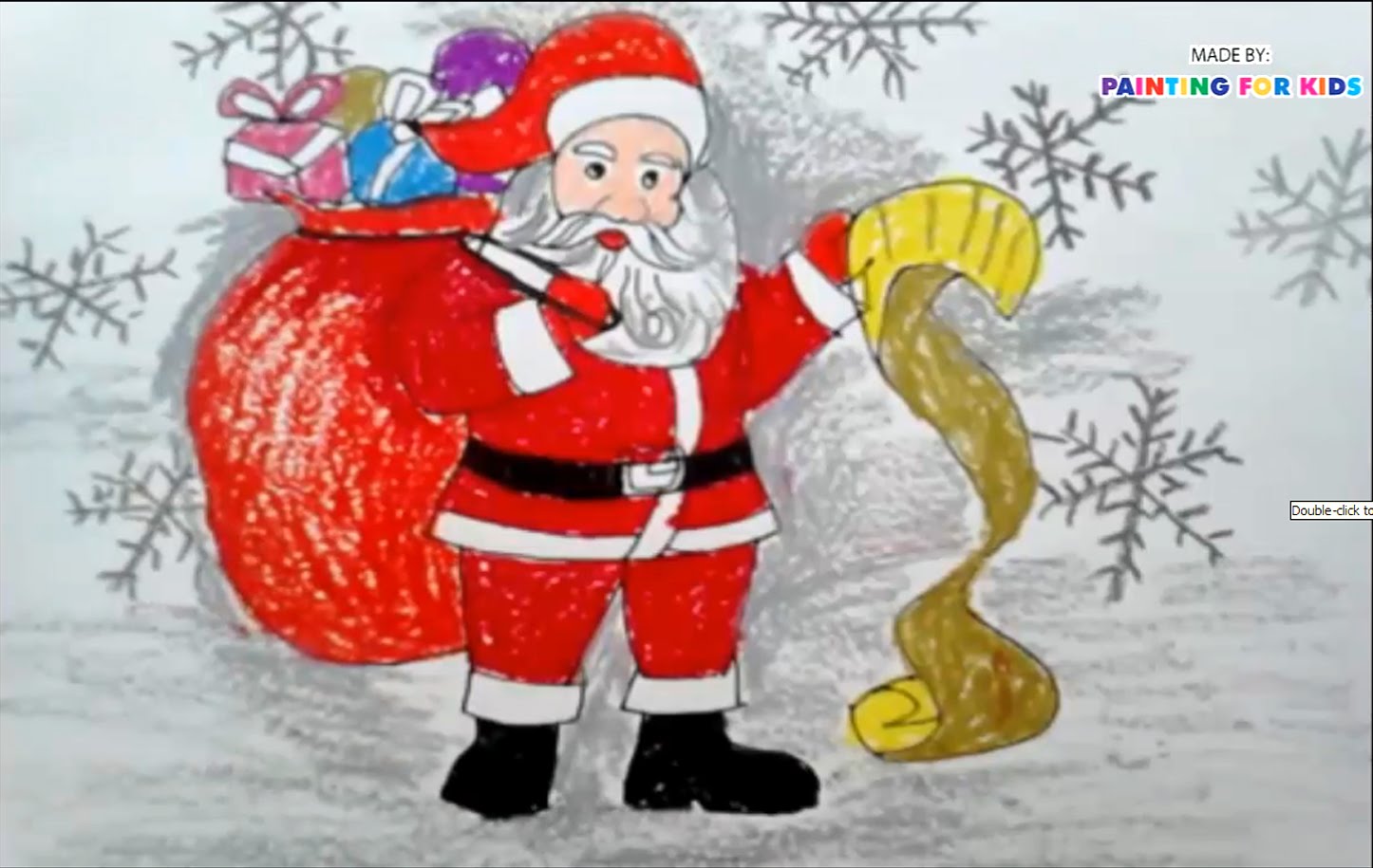 1446x915 How To Draw Christmas How To Draw Santa Claus For Kids 2 - Christmas Painting For Children