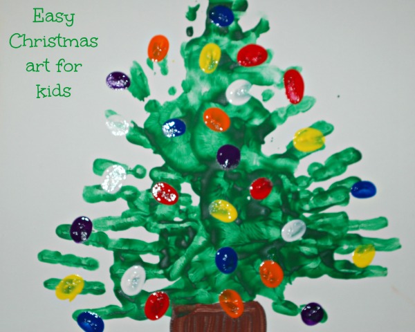 600x480 More Easy Diy Christmas Art - Christmas Painting For Children