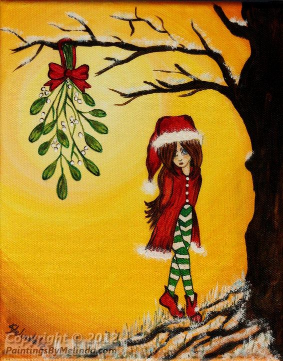 566x720 Original Christmas Painting Kids Painting By Paintingsbymelinda - Christmas Painting For Children
