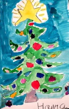 236x372 Funky Christmas Tree Painting Winter Projects To Make And Do - Christmas Painting For Kindergarten