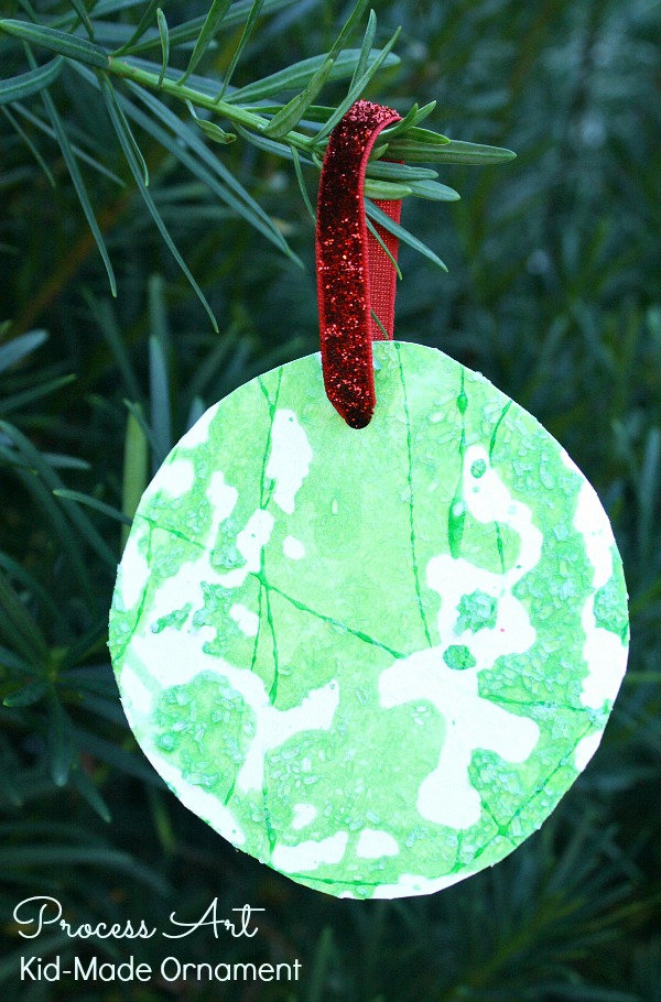 600x910 Salt Painted Kid Made Christmas Ornament - Christmas Painting For Toddlers