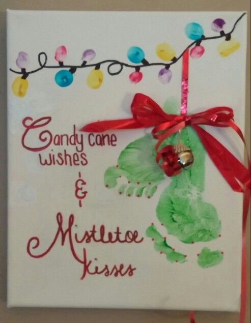 493x635 Candy Cane Wishes And Mistletoe Kisses. Keaton And Raelyn'S - Christmas Painting For Toddlers