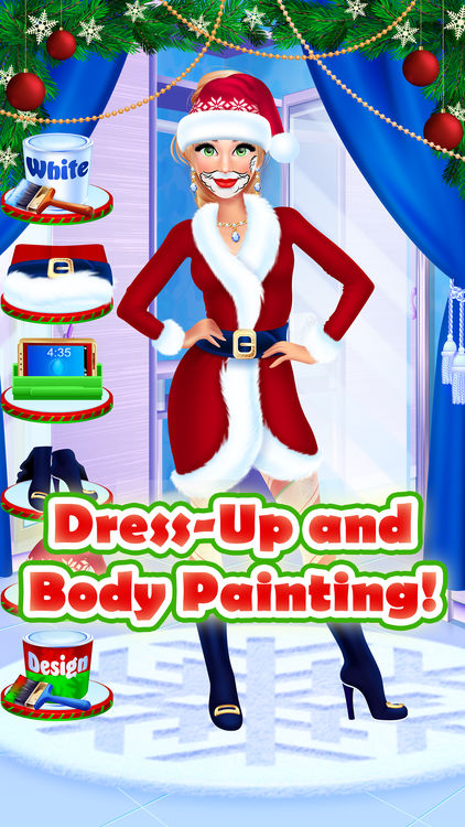 422x750 Christmas Face Paint Party - Christmas Painting Games