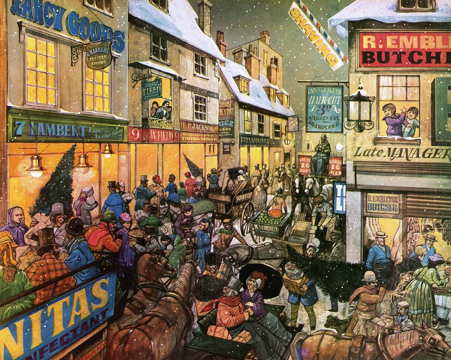 900x718 Christmas Market Paintings Fine Art America - Christmas Painting Games