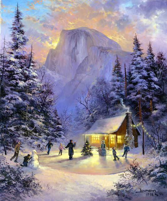 532x640 Christmas Paintings By Stefan Baumann - Christmas Painting Images