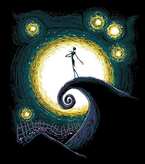 497x564 Nightmare Before Christmas Moon Diamond Painting Embroidery Kit 5d - Christmas Painting Images