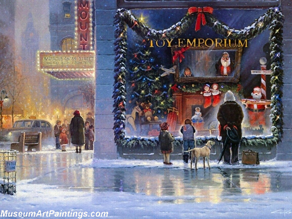600x450 Reflections Of Christmas Painting - Christmas Painting Images