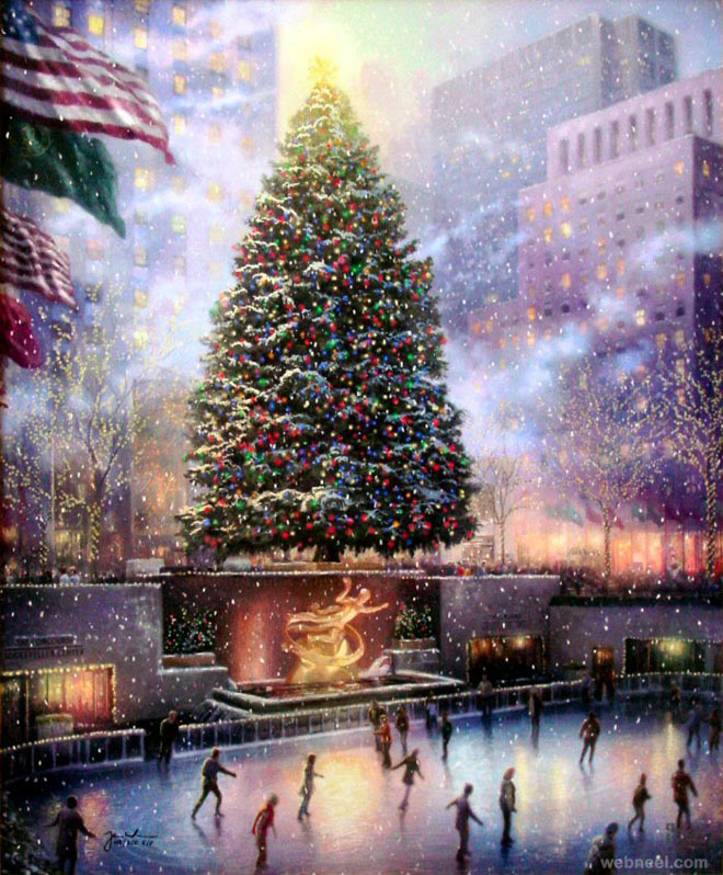 660x798 Christmas Paintings 18 - Christmas Painting Images