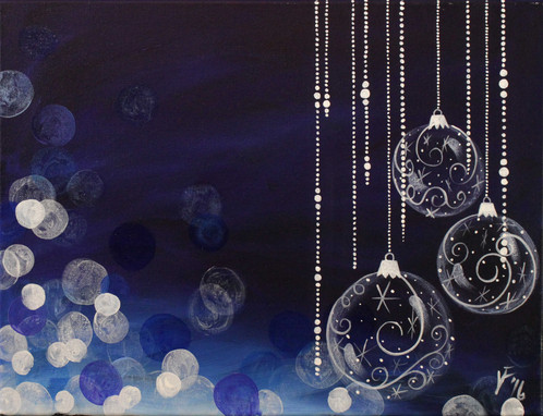 498x382 Blue Christmas - Christmas Painting Images