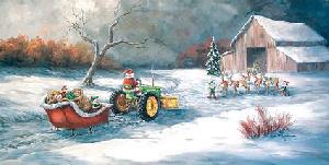 300x151 Christmas Oil Art Festival Oils Painting Holiday Canvas Paintings - Christmas Painting On Canvas
