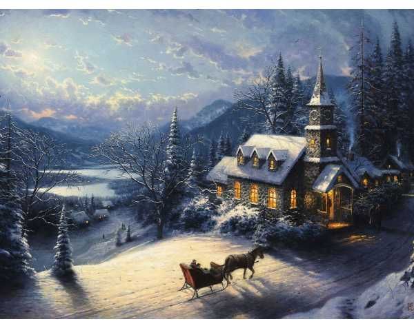 600x476 Christmas Paintings - Christmas Painting Online