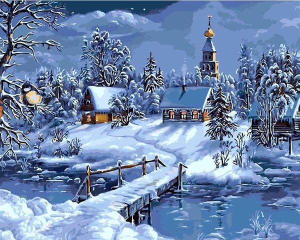 600x480 Diy Painting By Numbers - Christmas Painting Pictures