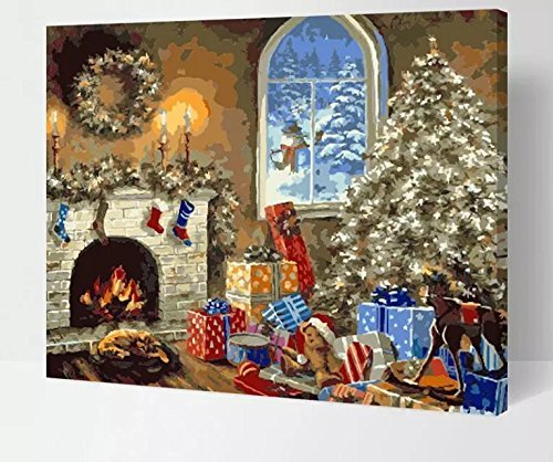 500x418 Christmas Paint By Number Kits Comfy Christmas - Christmas Painting Pictures