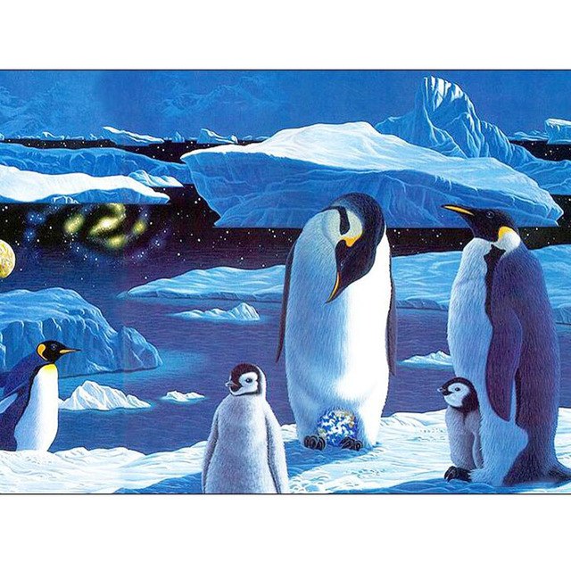 640x640 New !! Diy 5d Diamond Painting Cross Stitch,diamond Embroidery - Christmas Penguin Painting