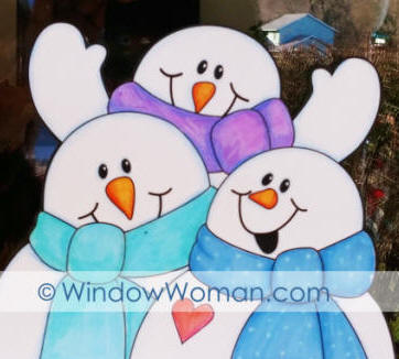 362x326 Window Woman Patterns And Window Painting - Christmas Penguin Painting