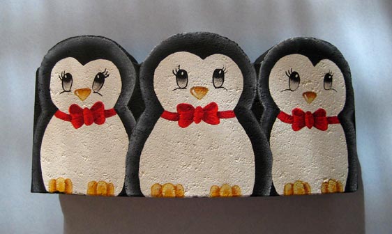 562x336 Christmas,hand Painted Ornaments,lee Wismer,decorative Painting - Christmas Penguin Painting