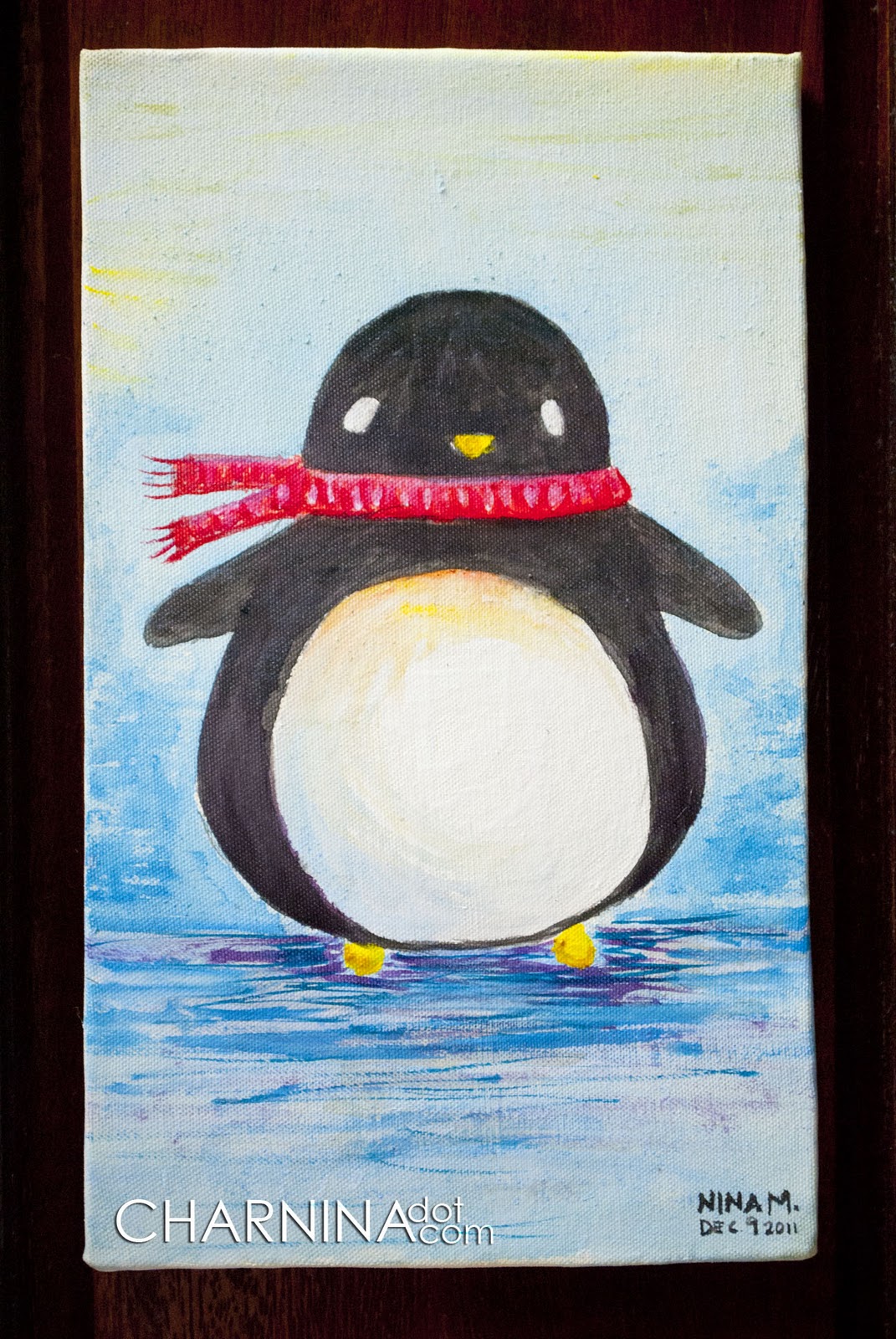 1071x1600 Christmas Painting Gifts ~ Char And Nina - Christmas Penguin Painting