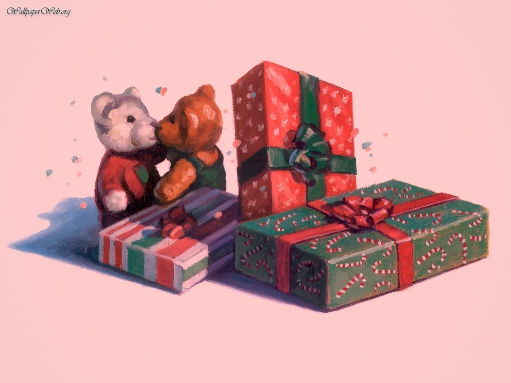 1024x768 Drawing Amp Painting Christmas Walls, Picture Nr. 28318 - Christmas Present Painting