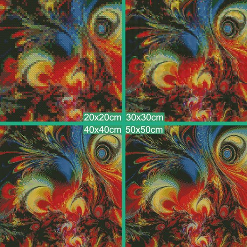 500x500 Full, Diamond Embroidery, Colorful, 5d,diamond Painting, Cross - Christmas Present Painting