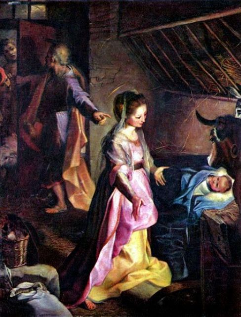 488x641 Many Great Paintings Of The Nativity Plus Commentary. Good - Christmas Religious Painting