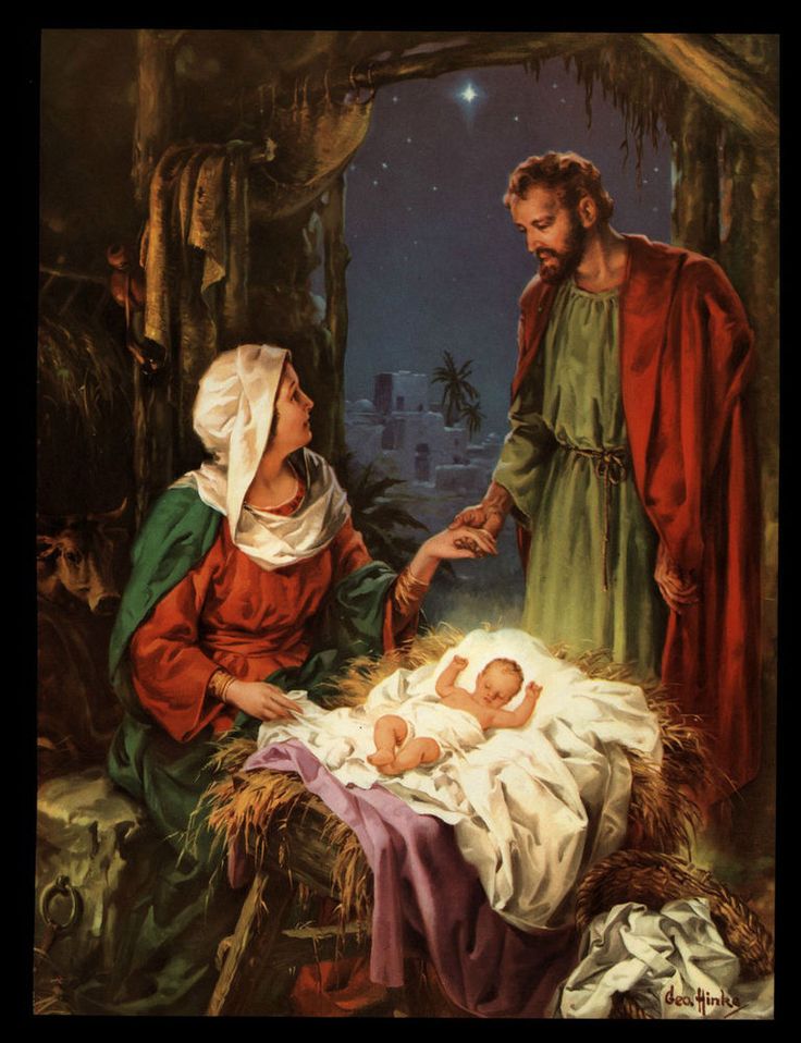 Christmas Religious Painting at PaintingValley.com | Explore collection ...