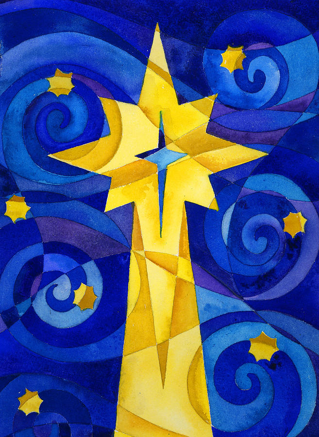 657x900 Christmas Star Painting By Mark Jennings - Christmas Star Painting