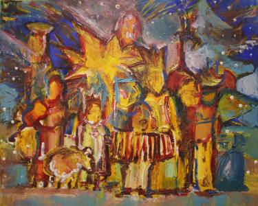 375x300 Christmas Star Paintings For Sale Saatchi Art - Christmas Star Painting