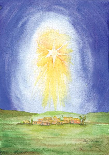 421x600 Christmas Cards Star Over Bethlehem Set Of 10 - Christmas Star Painting