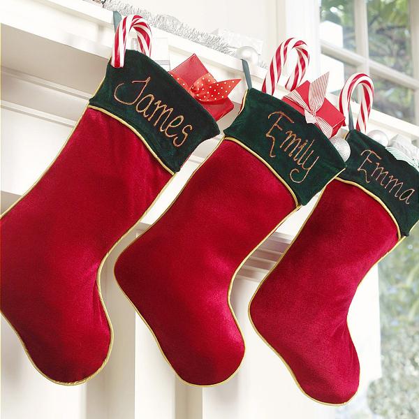 600x600 Personalised Christmas Santa Stocking With Your Name - Christmas Stocking Painting