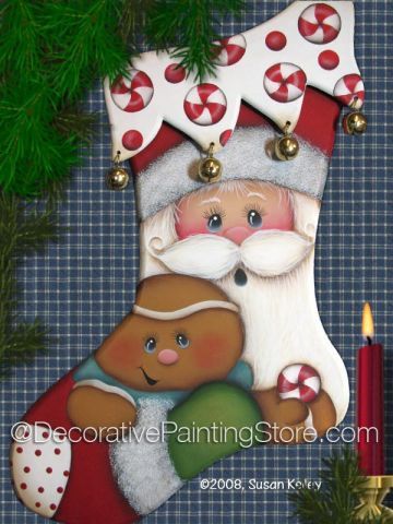 360x480 Santa Stocking Epacket - Christmas Stocking Painting