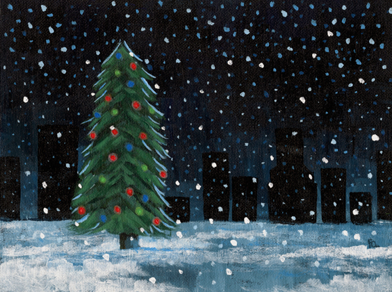 564x420 Christmas Themed Paintings And Award Ria Hills - Christmas Themed Painting