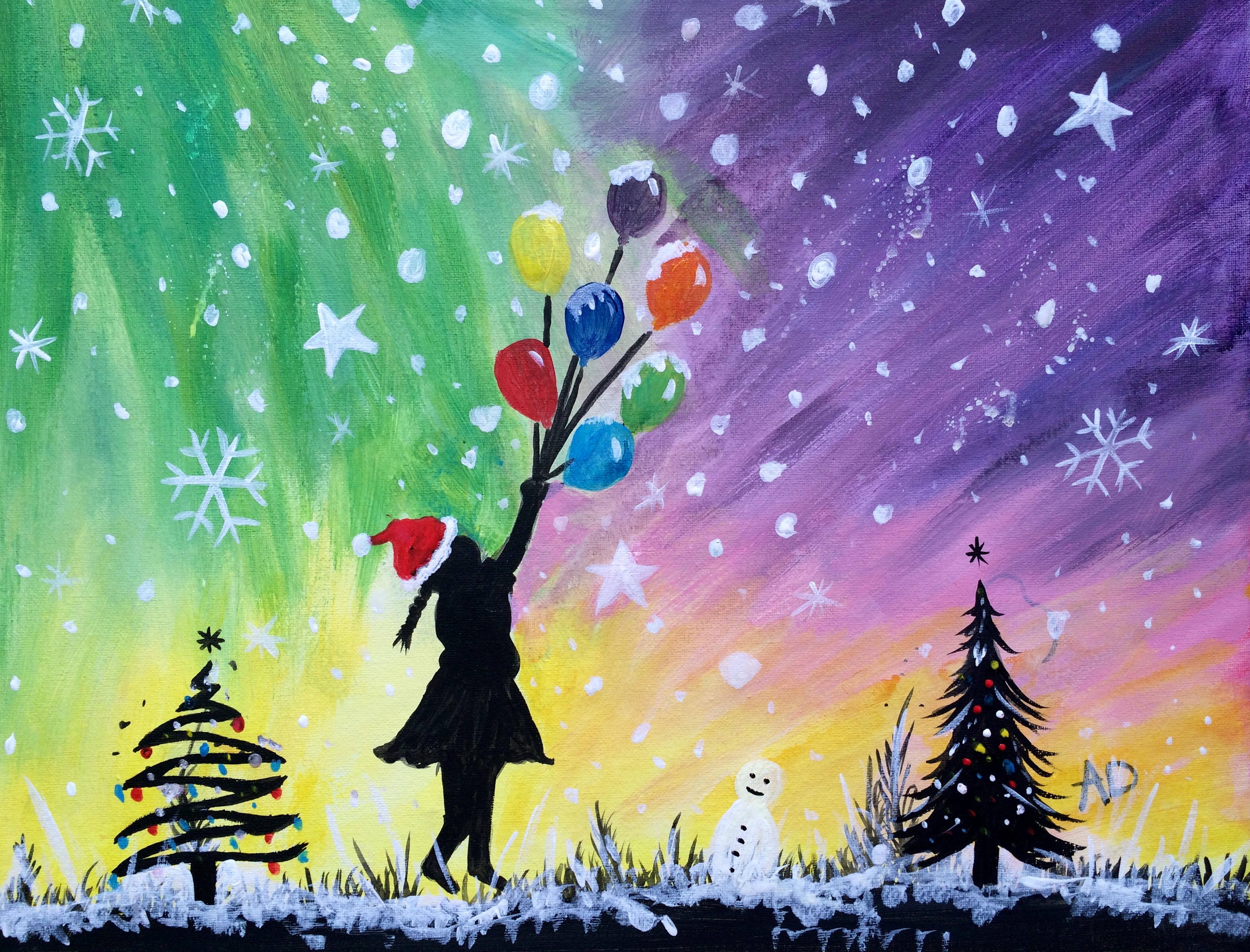 3153x2402 It's Beginning To Look A Lot Like Christmas! - Christmas Themed Painting